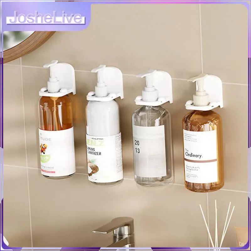 

Waterproof Shower Gel Shelf Wall Mounted Strong Self Adhesive Door Wall Shower Bottle Hooks Telescopic Adjusting Creative