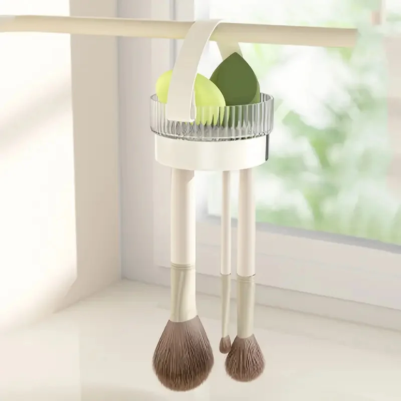 Вращающийся ящик для хранения кистей макияжа 3 в 1 пылезащитный очиститель