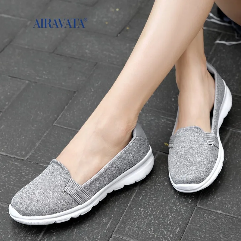 Women Casual Loafers Comfortable Breathable Walking Mesh Shoes Lightweight Mother Nursing Loafers