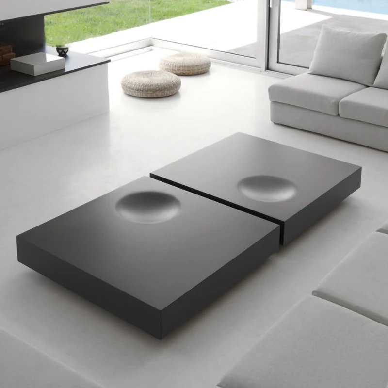 

Modern Minimalist Square Coffee Table Design Wooden Style Small Coffee Table Room Decoration Mesa Redonda House Furniture