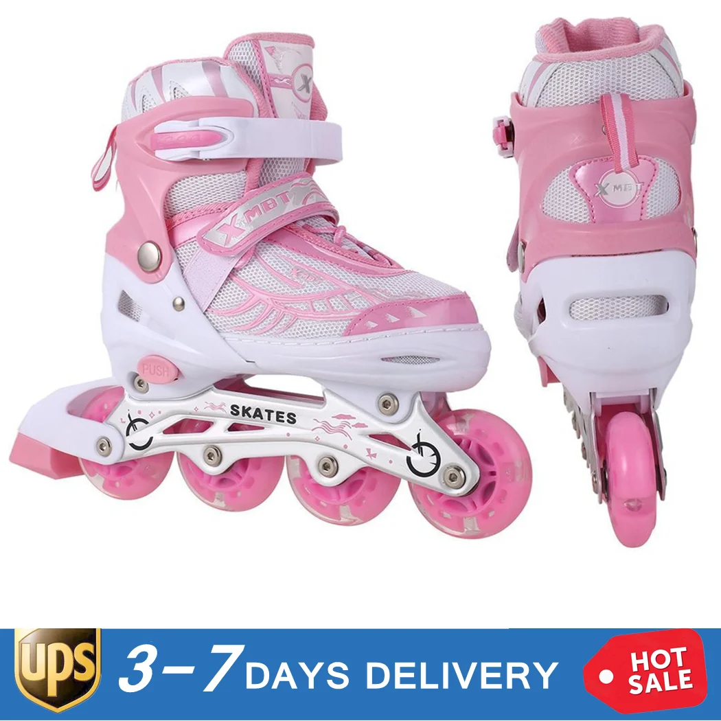 

New Unisex PU Wheel PP Material Indoor Outdoor Roller Children Tracer Adjustable Inline Skate