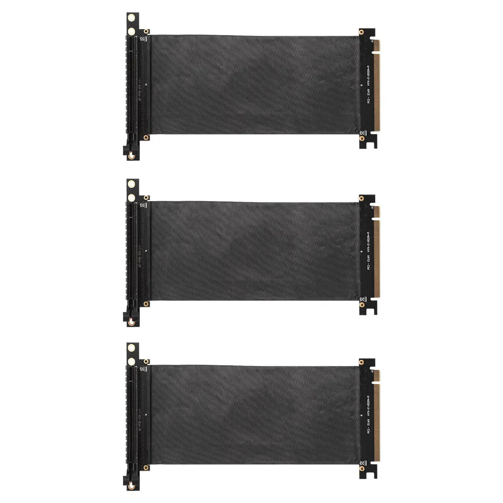 

PCIe 3.0 16X Extension Cable Cord 90 Degree PCI-E Express 16X to 16X Riser Card Flexible Ribbon Extender