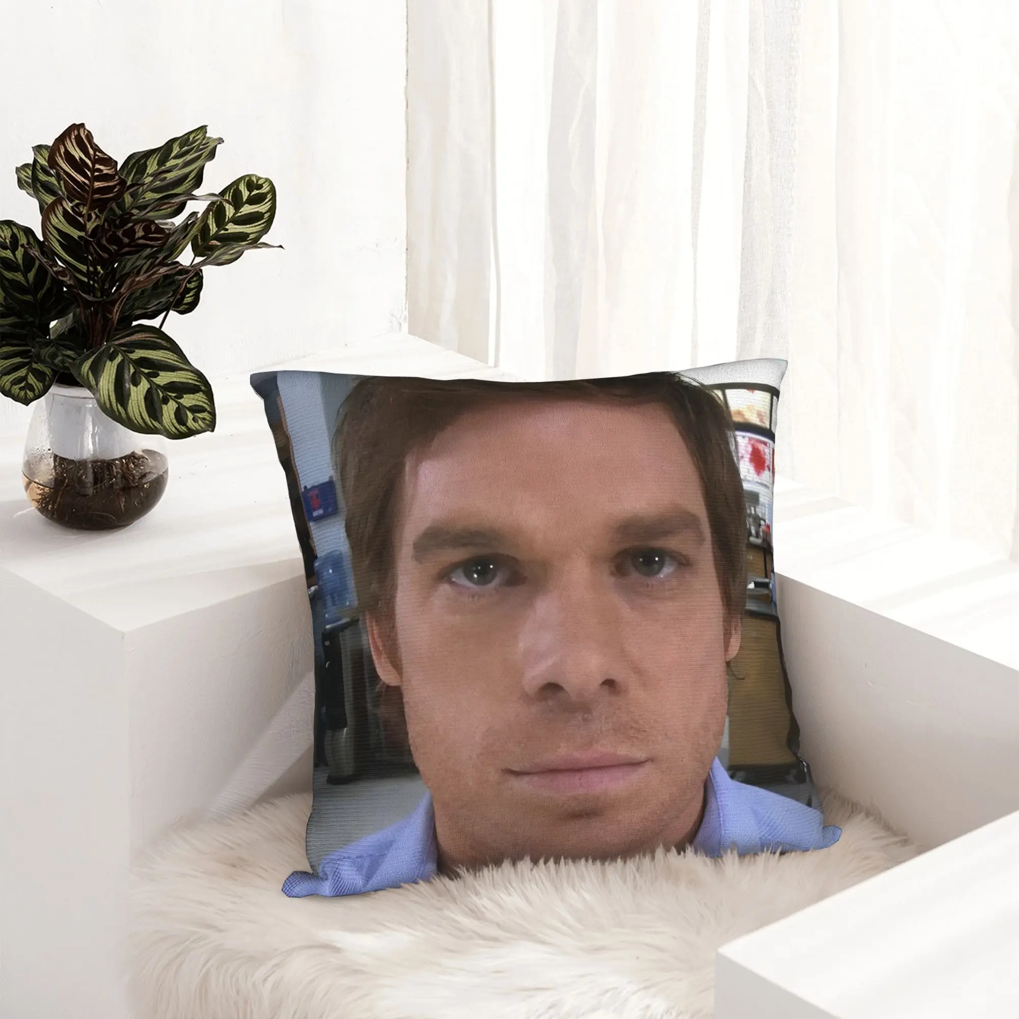 Фото Наволочка с принтом Dexter Morgan Cat, полиэстеровая наволочка, декор, наволочка из сериала, чехол на сиденье на молнии, 40*40 см №3