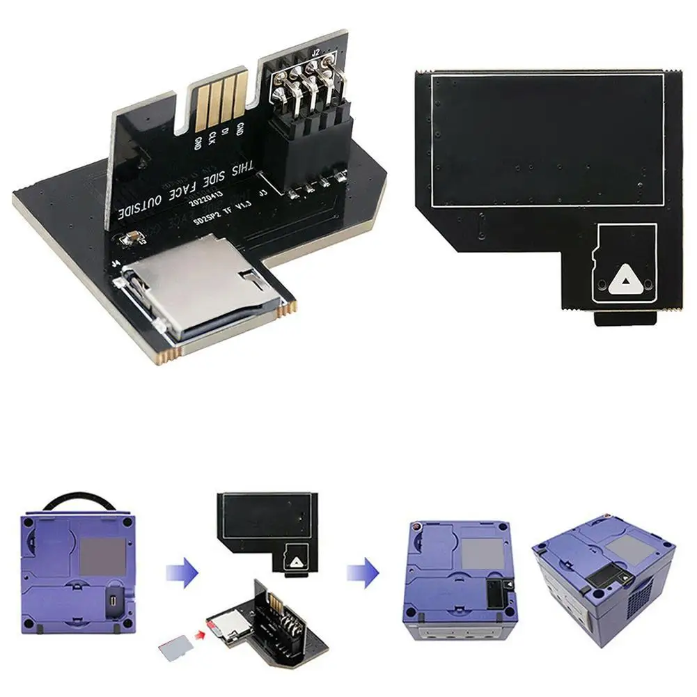 V1.3 NGC SD2SP2 Pro Адаптер SD-карты Загрузка устройства чтения карт TF для Nintendo Gamecube NTSC PAL