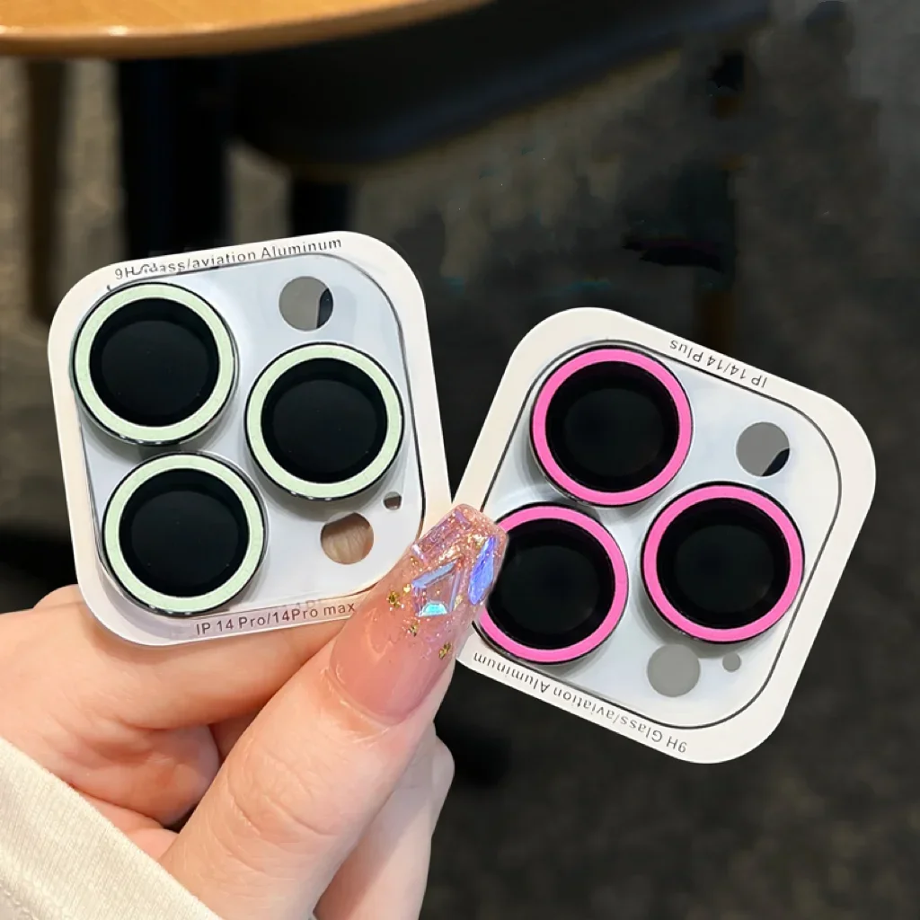 2-3 шт. Серебристая защита объектива камеры для IPhone 16 15 Pro Max красочная защитная