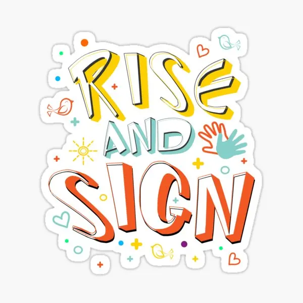 

Rise And Sign 5PCS Car Stickers for Room Fridge Anime Home Motorcycle Print Cute Decorations Water Bottles Kid Cartoon Art