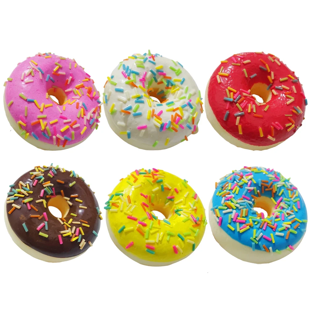 

6 шт., декоративные искусственные Подвески в виде пончиков