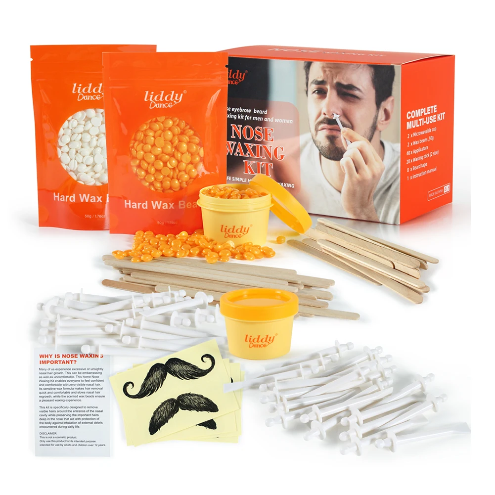 Nose Hair Removal Wax Kit Nose Wax Nostril Cleaning Depilation Waxing Stick Wax Cleaning Hair Wax & Women Nose 50g
