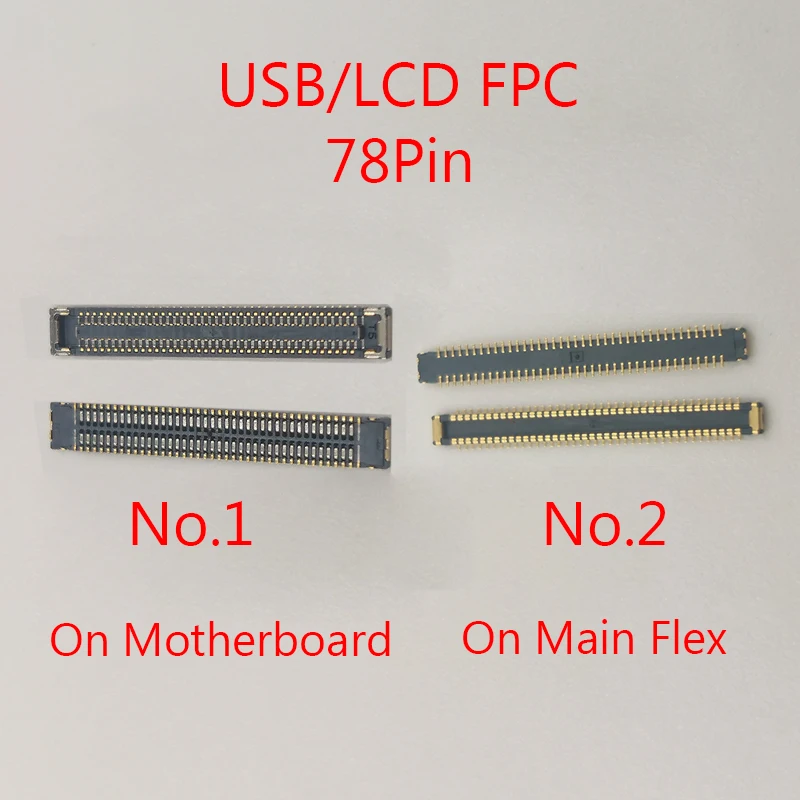 

10pcs 34 78 Pin USB Charger Battery FPC Connector For Samsung Galaxy A30S A307 A307F A21S A217F LCD Display FPC Charging Plug
