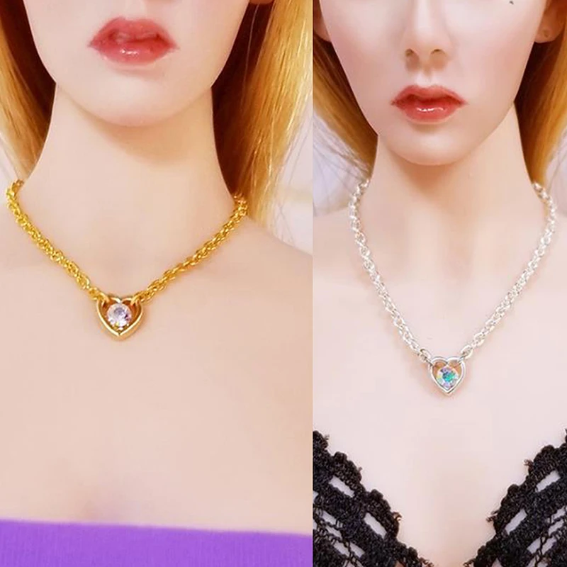 

Dollhouse Mini Necklace Diamond Gem Jewelry for 1/6 Military Figure Doll Decoration