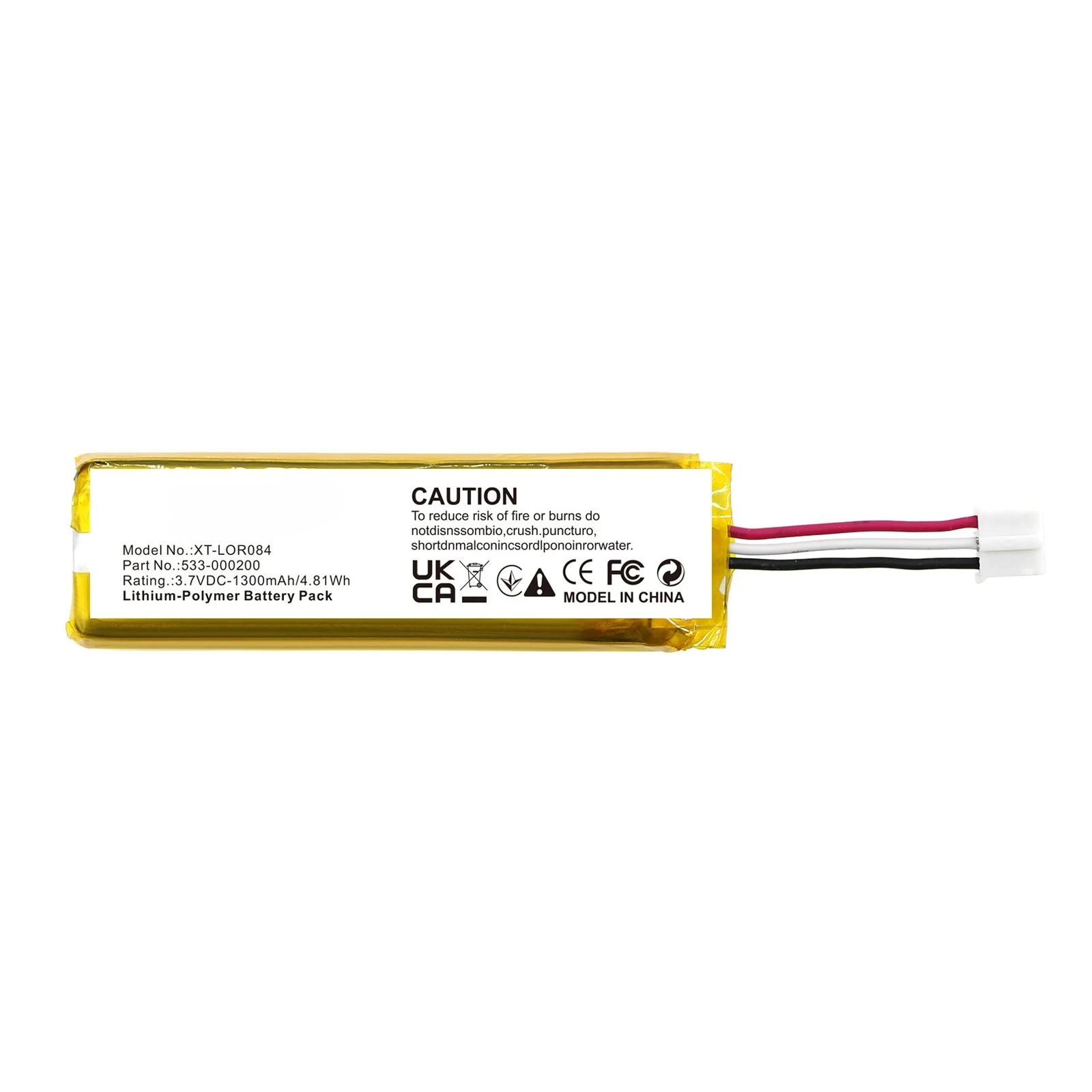 Фото Аккумулятор для клавиатуры и мыши Logitech 1300 мАч: MX KEYS Mini, YR0084, 920-010514, 533-000200, 1300 мАч / 4.81 Вт·ч — Li-Polymer — 3.70 В №4