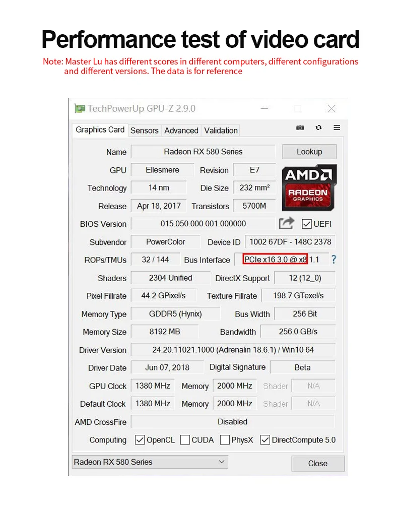 RX 580 8 Гб видеокарты AMD Radeon RX580 2048SP видеоэкран карты GPU настольный компьютер игровая