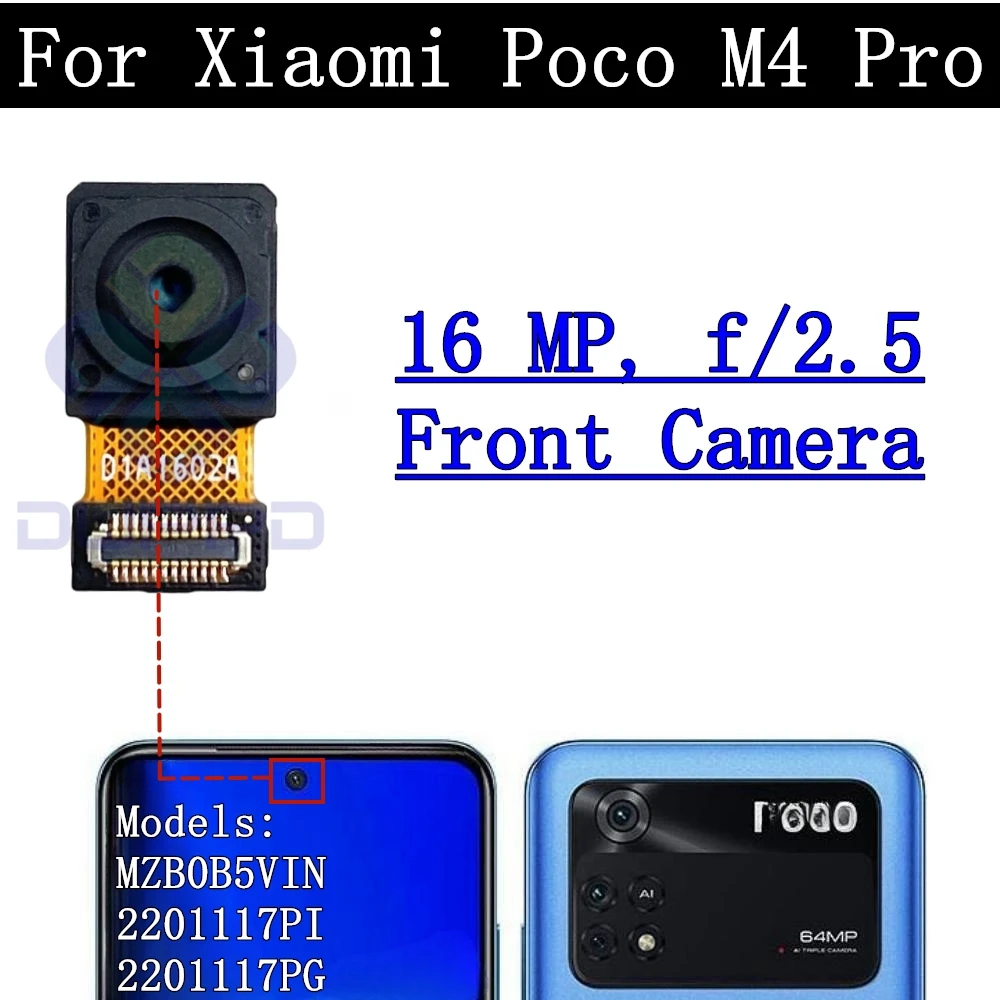 Модуль задней камеры гибкий кабель для Xiaomi Poco M4 Pro M4Pro Передняя селфи маленькая