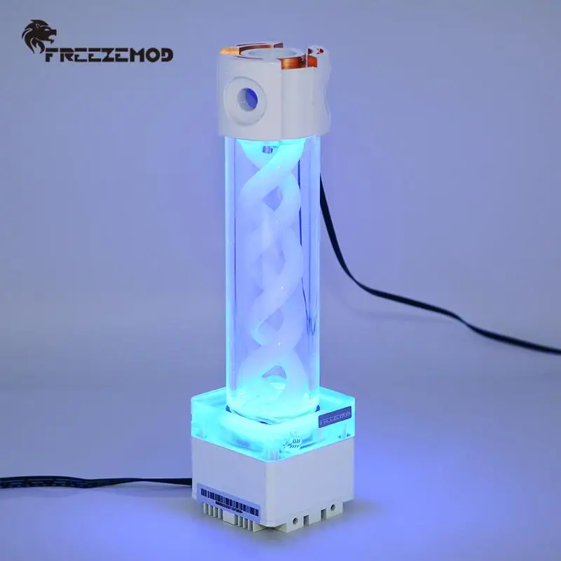 

FREEZEMOD компьютерный охлаждающий компьютер, Водяной охладитель, RGB проектор, насос aura, водяной бак, управление скоростью ШИМ, 4 м, расход 800 л. PUB-FS6MB