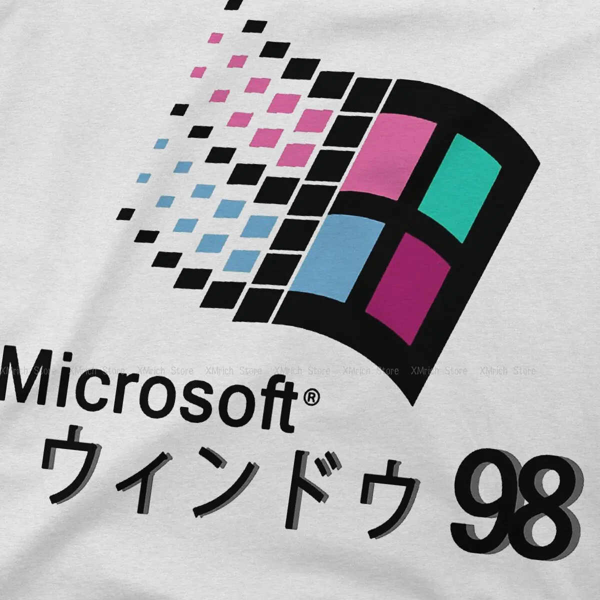 Мужская футболка с круглым вырезом принтом в виде окон