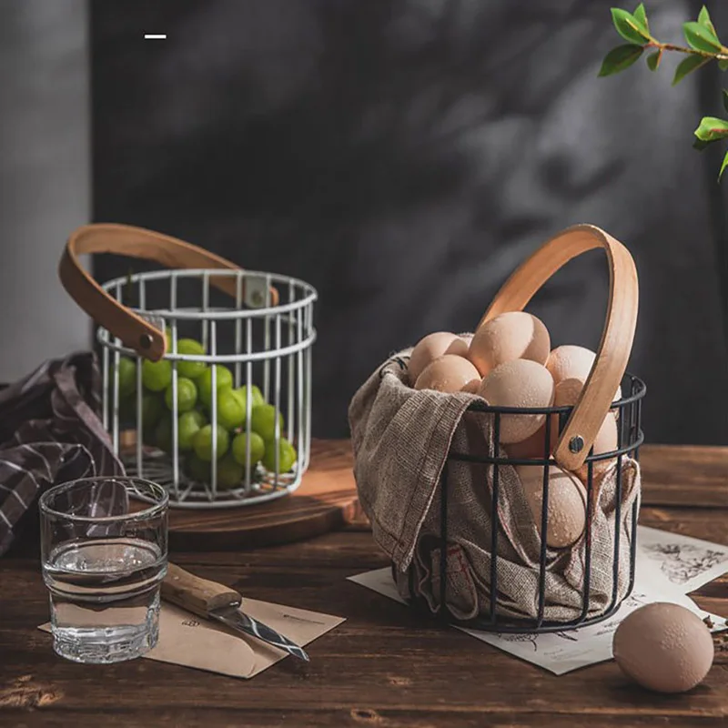

1Pc New Nordic Iron Fruit Basket Fruit Container Organizers Minimalism Metal Fruit Vegetable Storage Bowls Kitchen Basket Hot