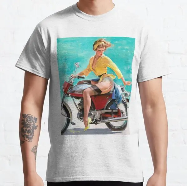 

Motorcycle Pinup Girl t shirt for HONDA BMW CFMOTO Triumph Bajaj Beta Haojue