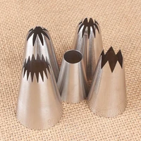 5pcs cakes decoration set cookies supplies russian icing piping pastry nozzle stainless steel kitchen gadgets fondant decor