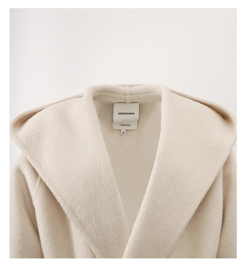 Женское шерстяное пальто Lingzhiwusis с французским капюшоном верхняя одежда высшего