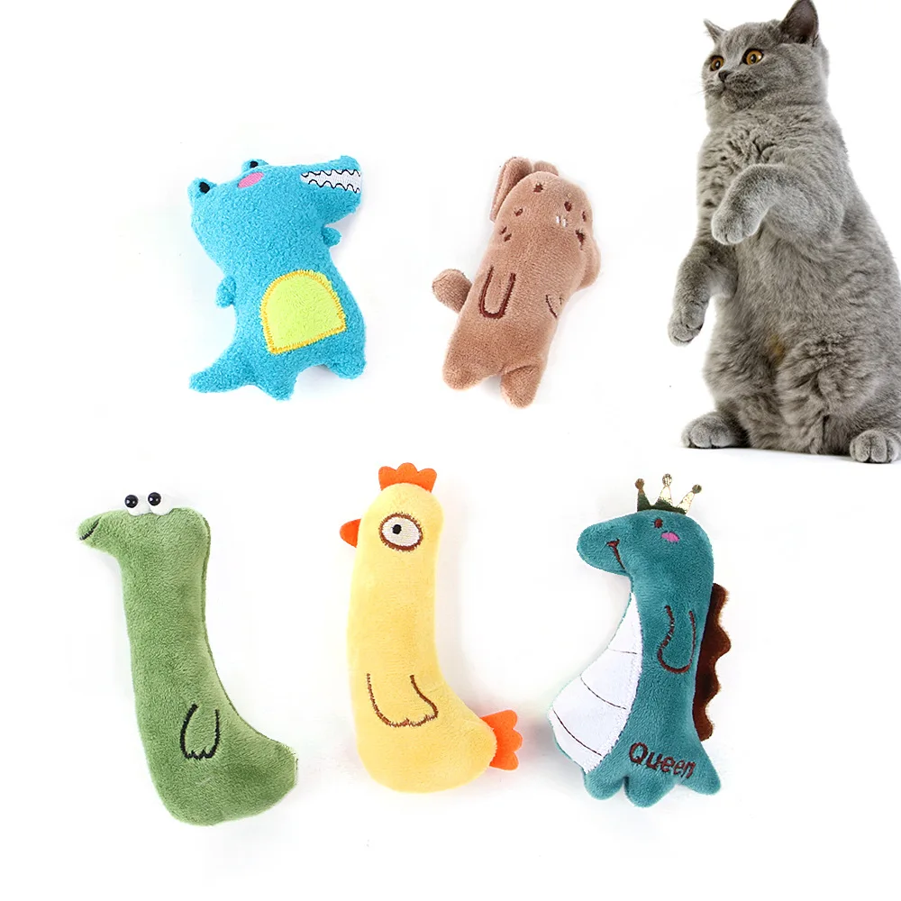 

Mini Pet Cat Animal Dog Plush Toy Bite-resistant Scratch-resistant Puppy Cat Interactive Kitten Toys