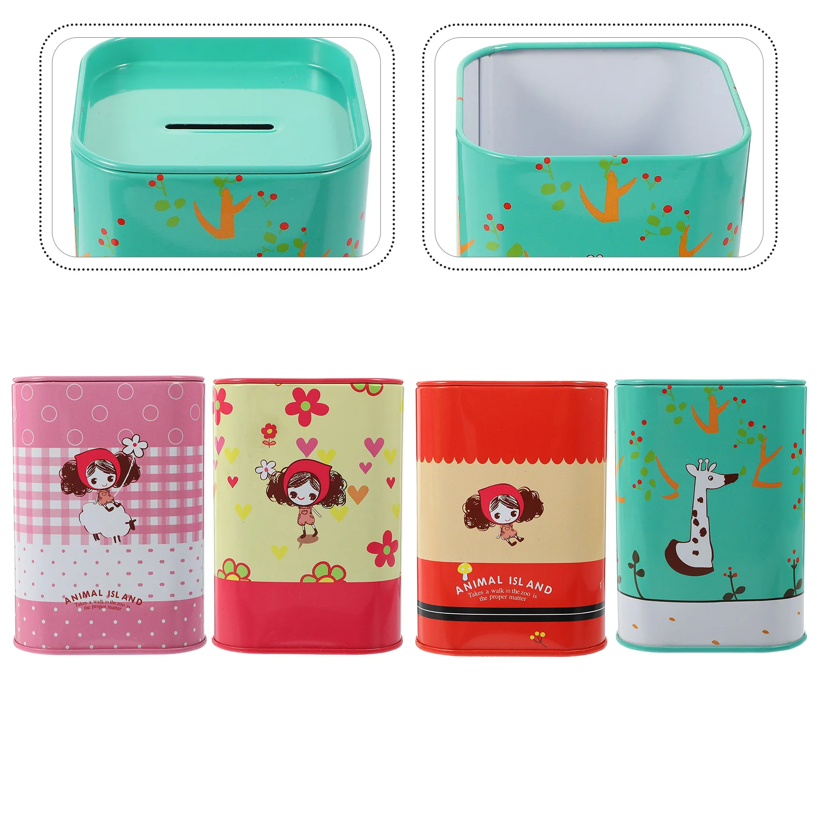 

Bank Piggy Moneytinplate Box Metal Girls Saving Potchildrens Animal Children Storagechange Treasure Shatterproof Lock Cangifts