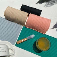 heat resistant cup anti bacterial drainer home kitchen cushion dish drying mat silicone washer tableware