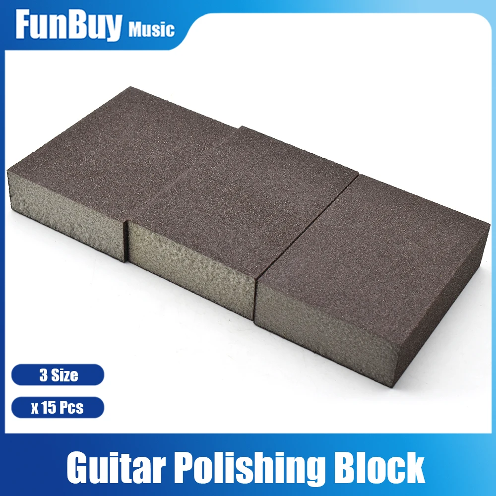 

15pcs Professional Guitar Fret Sponge Polishing Block Care and Maintenance Tools for Guitar Luthier