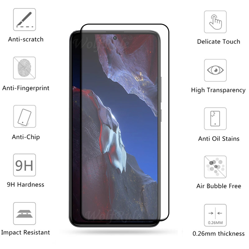 6-in-1 For Poco F5 Pro Glass Poco F5 Pro Tempered Glass Full Glue 9H Cover Screen Protector Xiaomi Poco F5 Pro F3 F4 Lens Glass