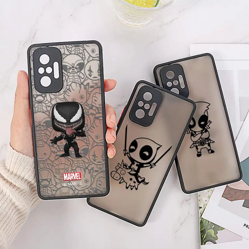 

Deadpool Marvel Comics Phone Case For Xiaomi Redmi Note 11 Pro 8 9 10 Pro Back Cover Redmi 10C 9 9A 9C 8 7A 6A Matte Clear Funda