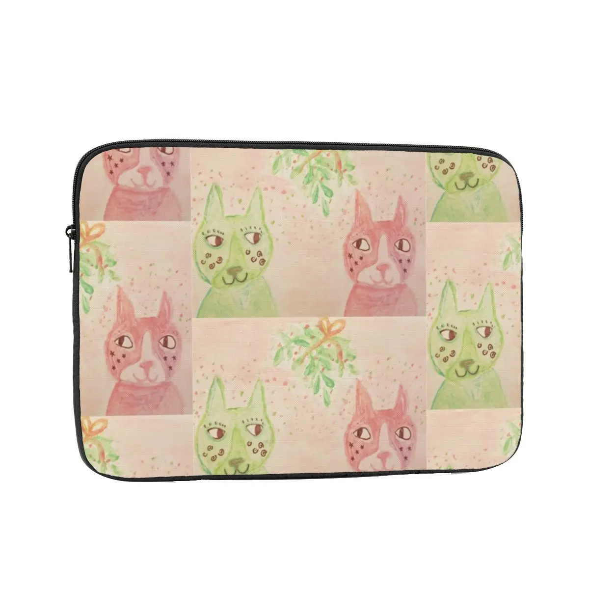 

Чехол для ноутбука, сумка для ноутбука, чехол с изображением кота, целующегося под омелы, сумка для компьютера, чехол с изображением животны...