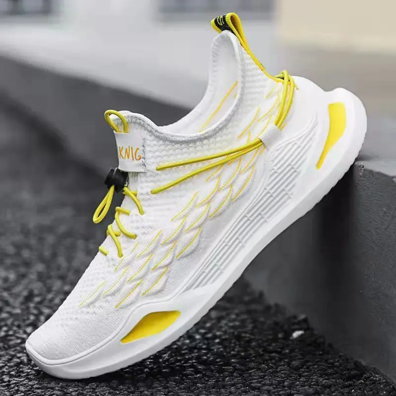 2023 Summer Men Sports Shoes Fashion Black Casual Running Shoe Spring Breathable Mesh Sneakers Thick Bottom Non-Slip Zapatillas