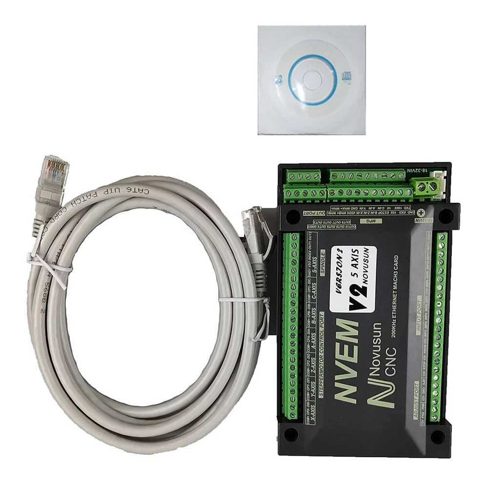 

CNC engraving machine motor controller NVEMV2.1 Mach3 motion control card 200kHz 3 4 5 6 axis Ethernet communication