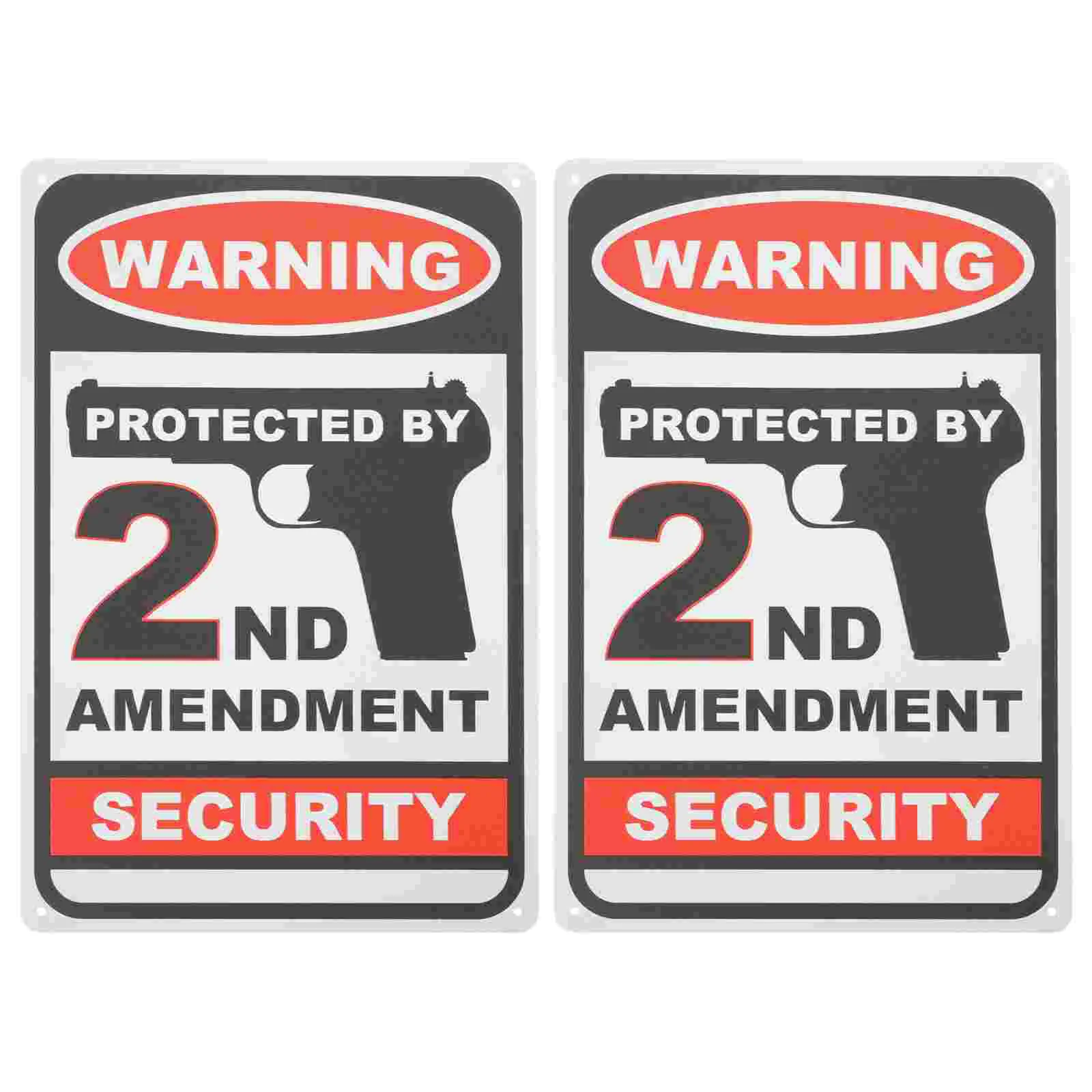 2 Pcs Vintage Decor Metal Signs Protected Wall Sign Cctv Sign Funny Room Decor No Parking Signs Driveway