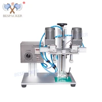 bespacker yl p semi automatic pneumatic four roller spiral body wash perfume press spray bottle capping machine