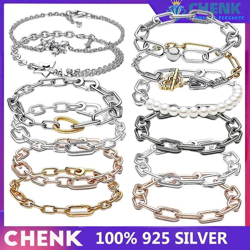 

Женский браслет из серебра 925 пробы, с Шармами