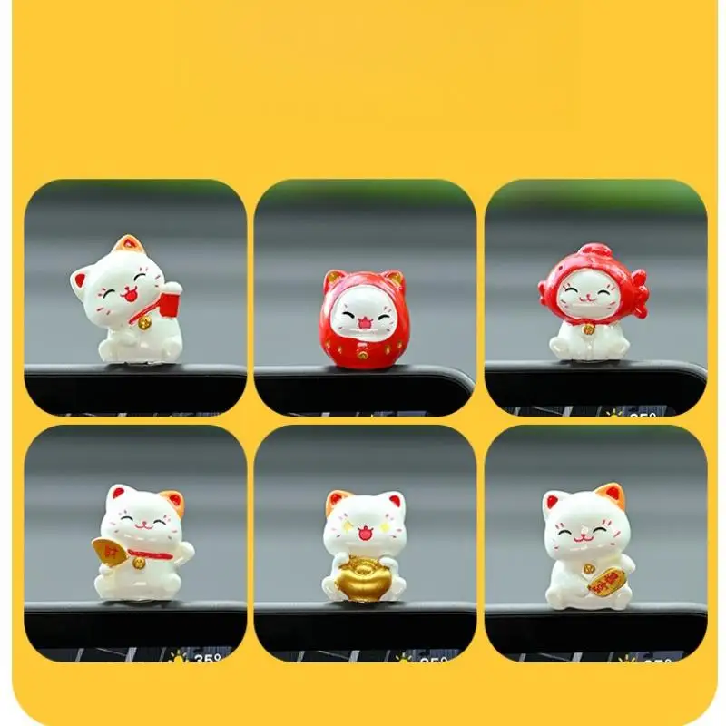 

Фигурки животных Lucky Cat, смола, набор из 6 штук