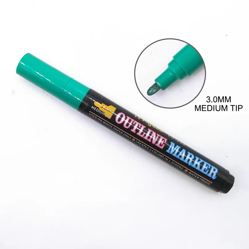 Двусторонняя ручка 12 цветов/коробка, флуоресцентный маркер цвета металла, экологически чистый материал, несколько цветов для бумаги от AliExpress WW