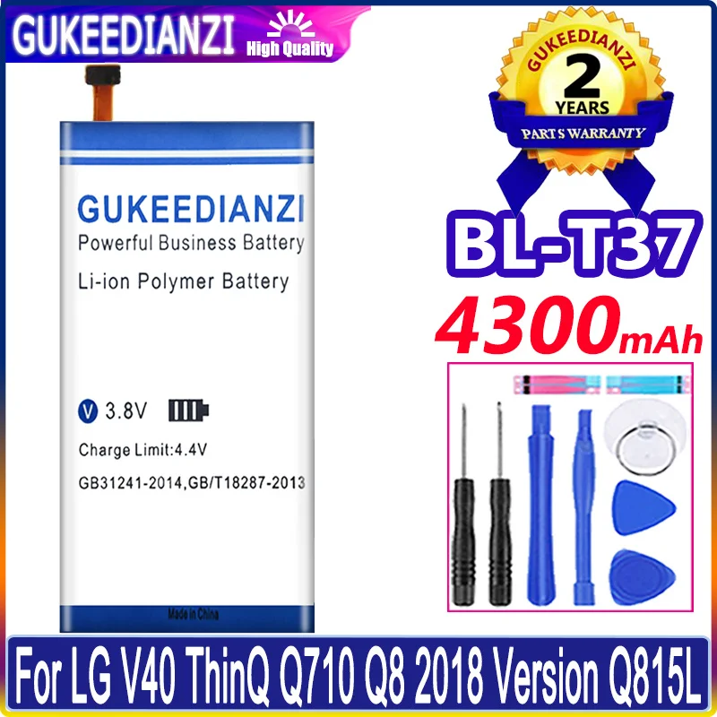 

BL-T37 BLT37 Аккумулятор для LG V40 ThinQ Q710 Q8 2018 версия Q815L батарея BL T37 4300 мАч батарея + Бесплатные инструменты