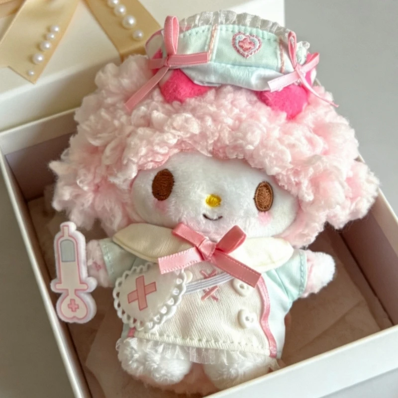 Фото Плюшевая игрушка Sanrio My Sweet Piano в костюме медсестры, брелок, милая плюшевая кукла-ягненок, аксессуар для сумки, декор, высокое качество, подарки для девочек №1