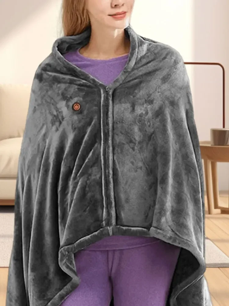 Одеяло с электрическим подогревом USB 3 уровня нагрева флисовое одеяло носимое для