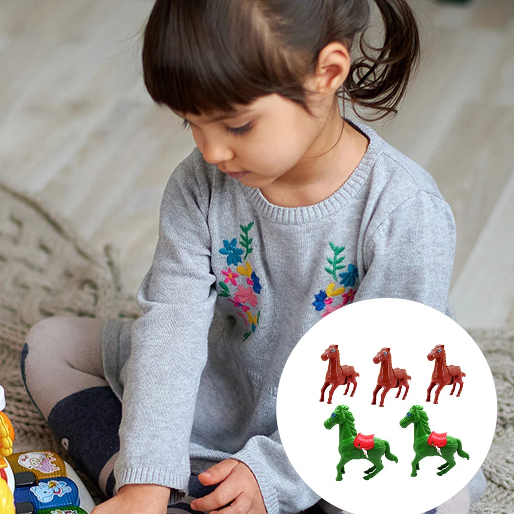 5pcs Wind-up Horse Horse Wind-up Horse Wind-up Horse for Child Gift Kids
