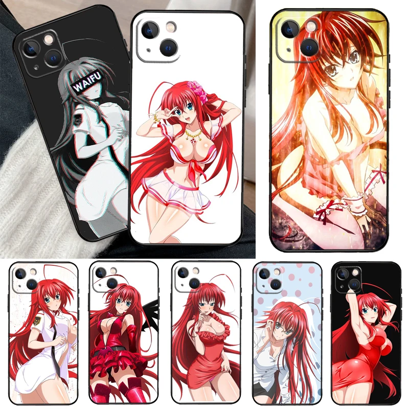 Старшая школа DxD Rias Gremory телефонный чехол для iPhone 13 12 11 Pro Max Mini X XS XR 7 8 Plus SE 2020 задняя