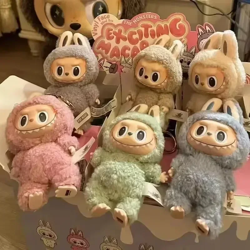 Высокое качество милые игрушки Labubu The Monsters Cardiac Macarone Kawai фигурка модель сумка