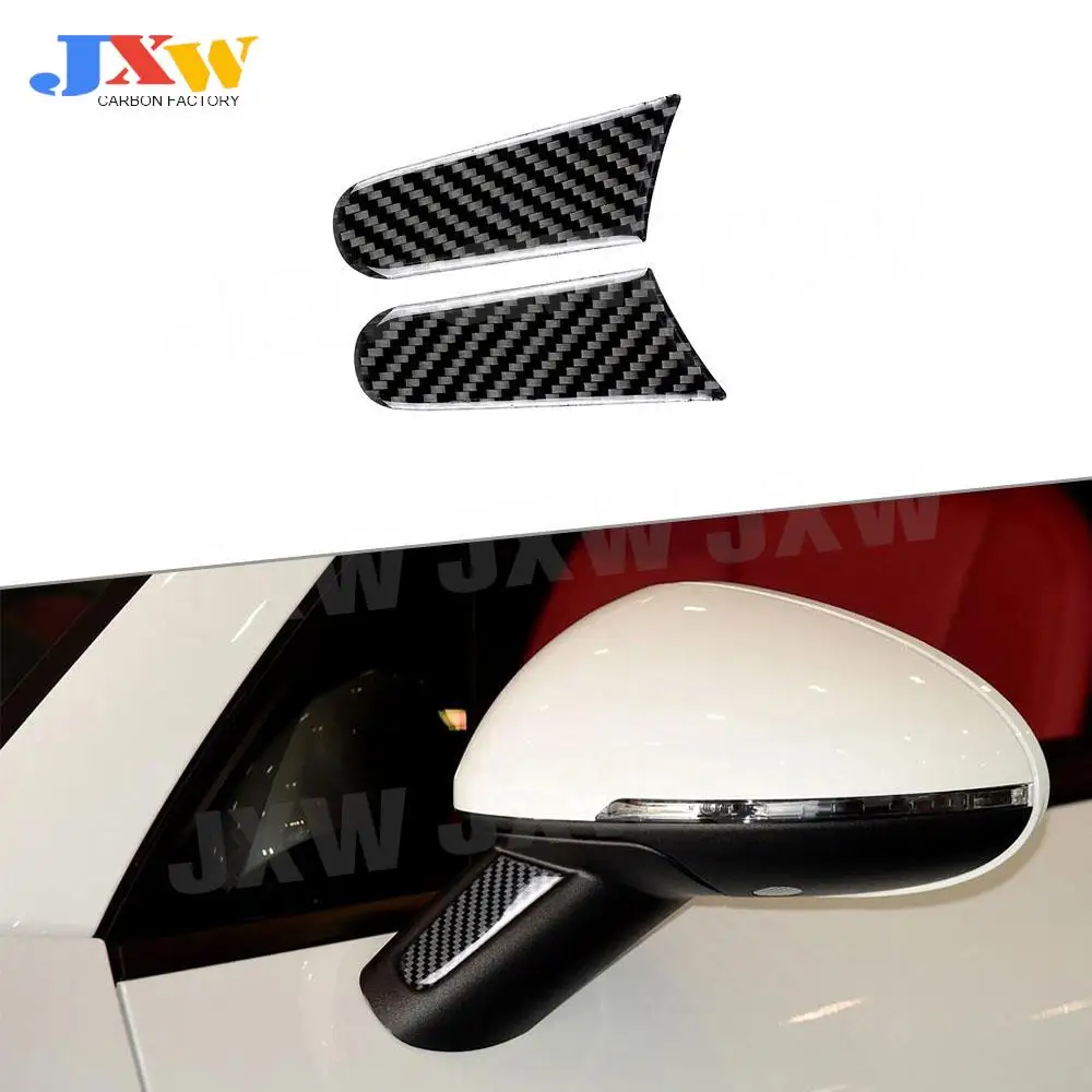 Углеродное волокно дверное зеркало заднего вида ручка панель накладка наклейки