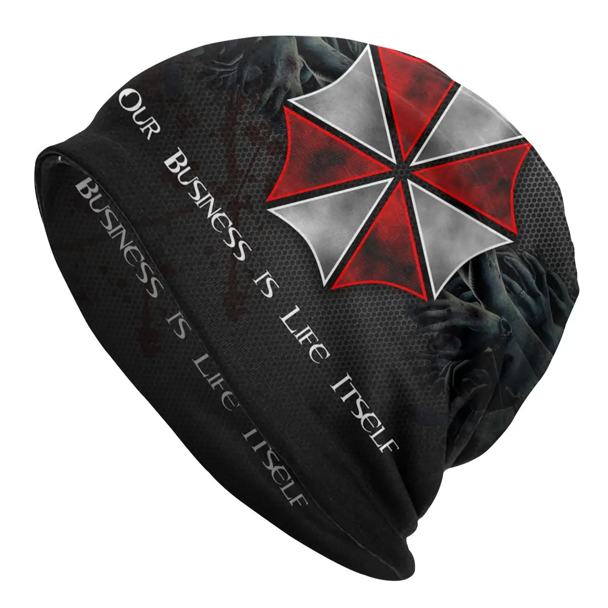 

Зимняя теплая шапка Umbrella Corporation, Женская Шапка-бини с напуском, Шапка-бини, ужас, зомби, видеоигра, лыжные шапочки, шапка для мужчин, женщин, му...