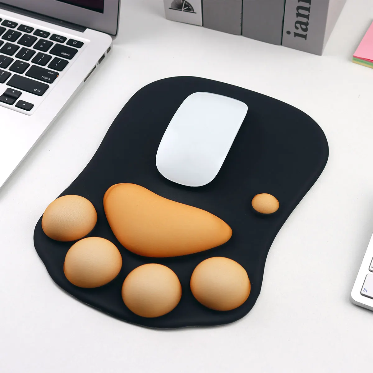 

3D Mouse Pad Silicone Cat Paw Mouse Pad Wrist Rest Support Memory Foam Mat