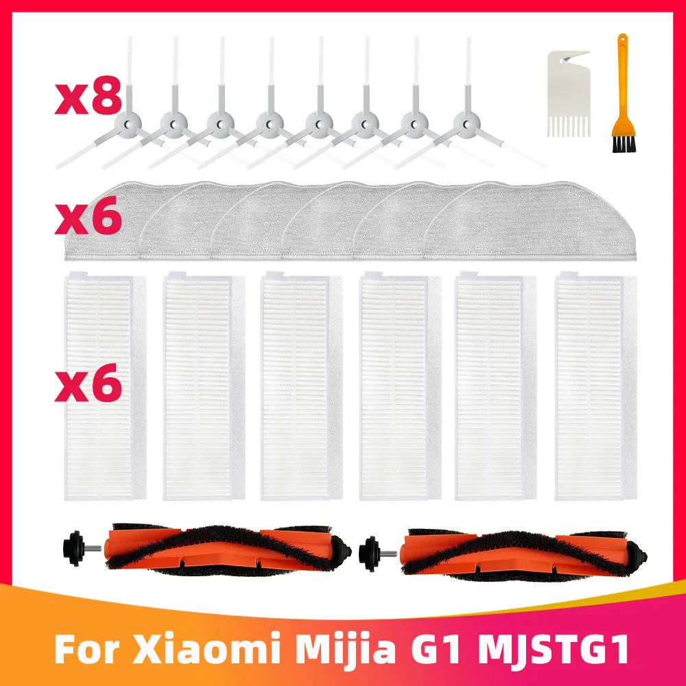 

Compatible For Xiaomi Mijia G1 MJSTG1 Mi Robot Vacuum Mop Essential SKV4136GL Spare Parts Main Side Brush Hepa Filter Rag Cloth