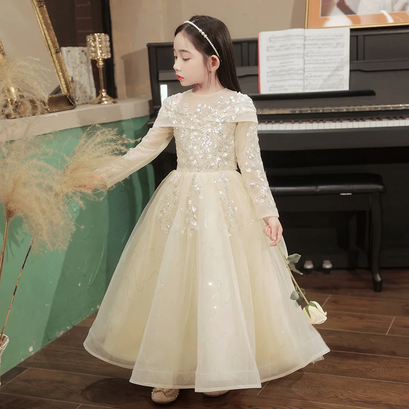 

Flower Girl Dress O-Neck A-LINE Pageant Dresses for Girls Tulle Appliques Girl Dress