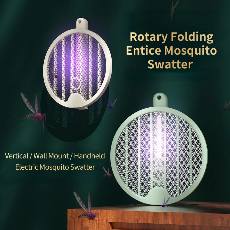 Mosquito Killer Lamp 4 In1 Electric Mosquito Swatter USB Rechargeable Summer Fly Trap Insect Racket Zapper Mosquito Trap