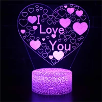 fall in love romantic 3d lamp acrylic usb led night lights neon sign christmas decorations for home bedroom birthday gifts